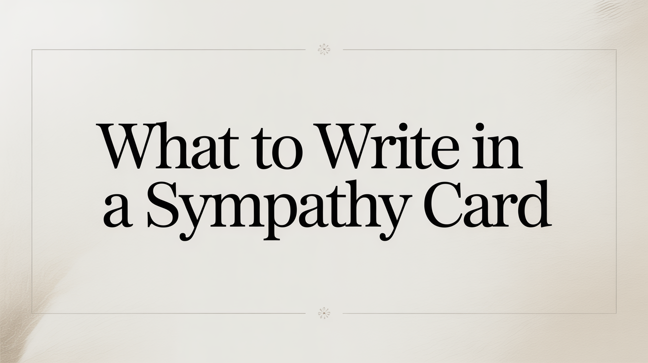 What to Write in a Sympathy Card: Thoughtful Messages When Words Feel Hard to Find