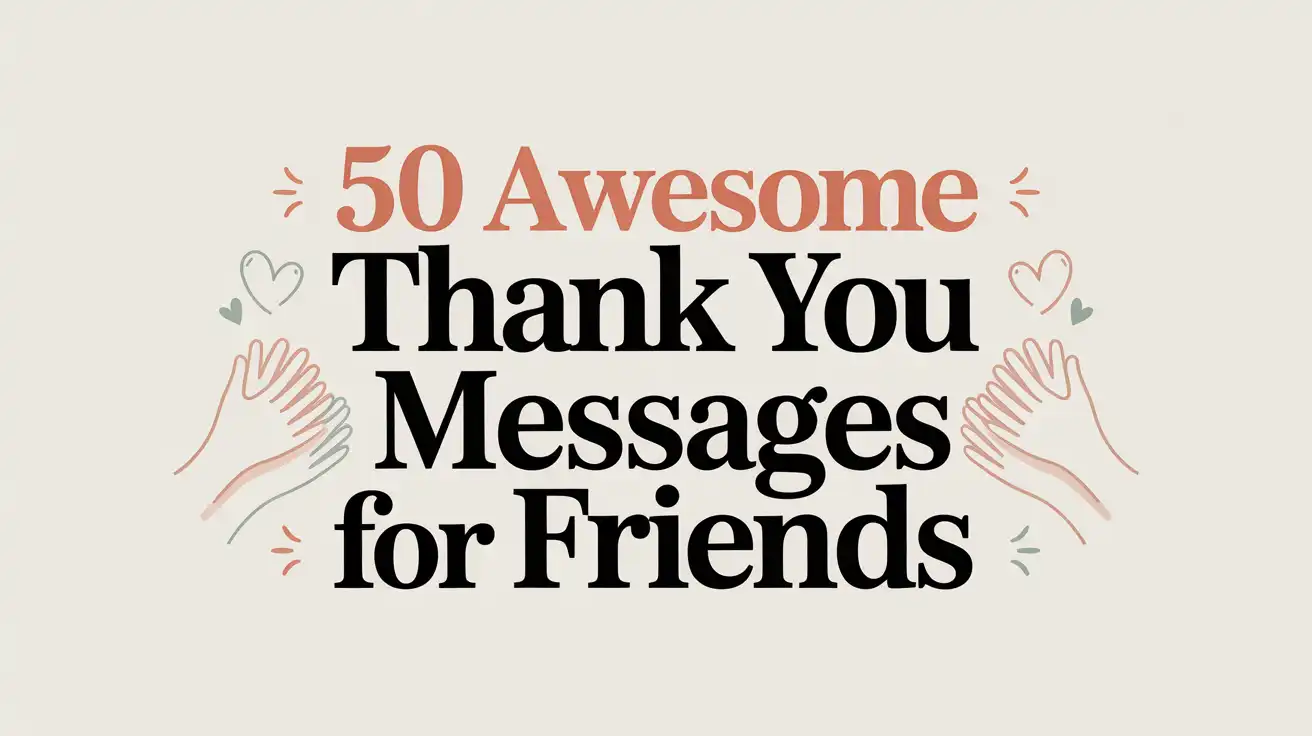 50 Awesome Thank You Messages for Friends