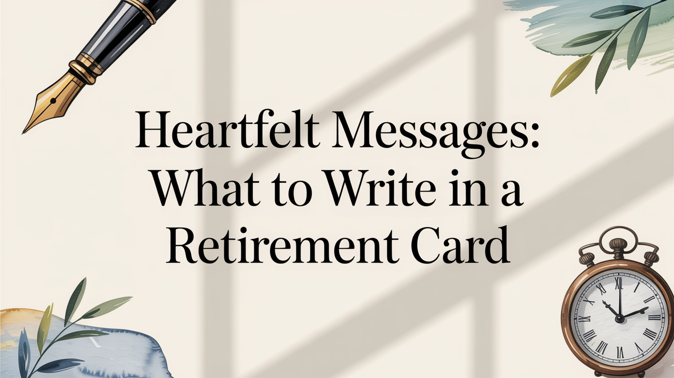 Heartfelt Messages: What to Write in a Retirement Card
