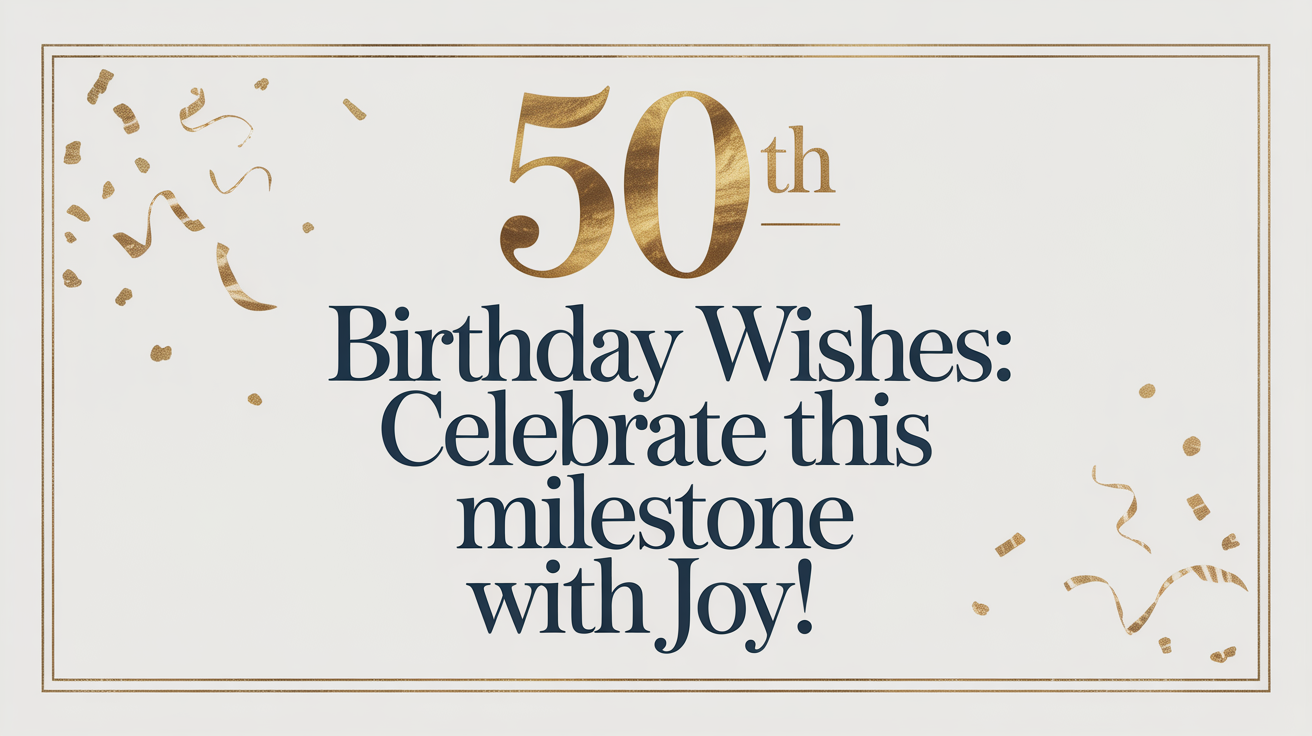 50th Birthday Wishes: Celebrate This Milestone with Joy!