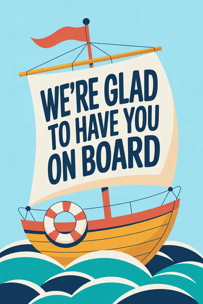 We're glad to have you on board