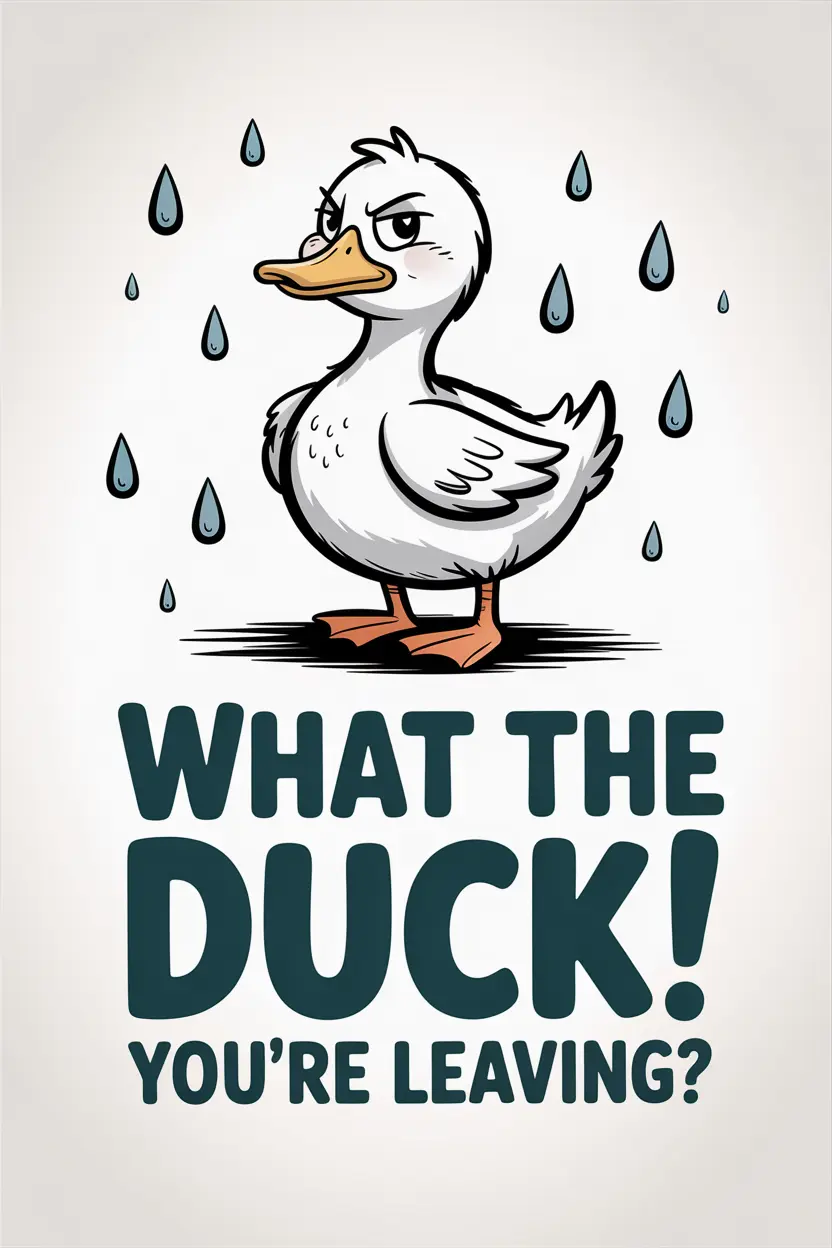 What the duck, you're leaving?